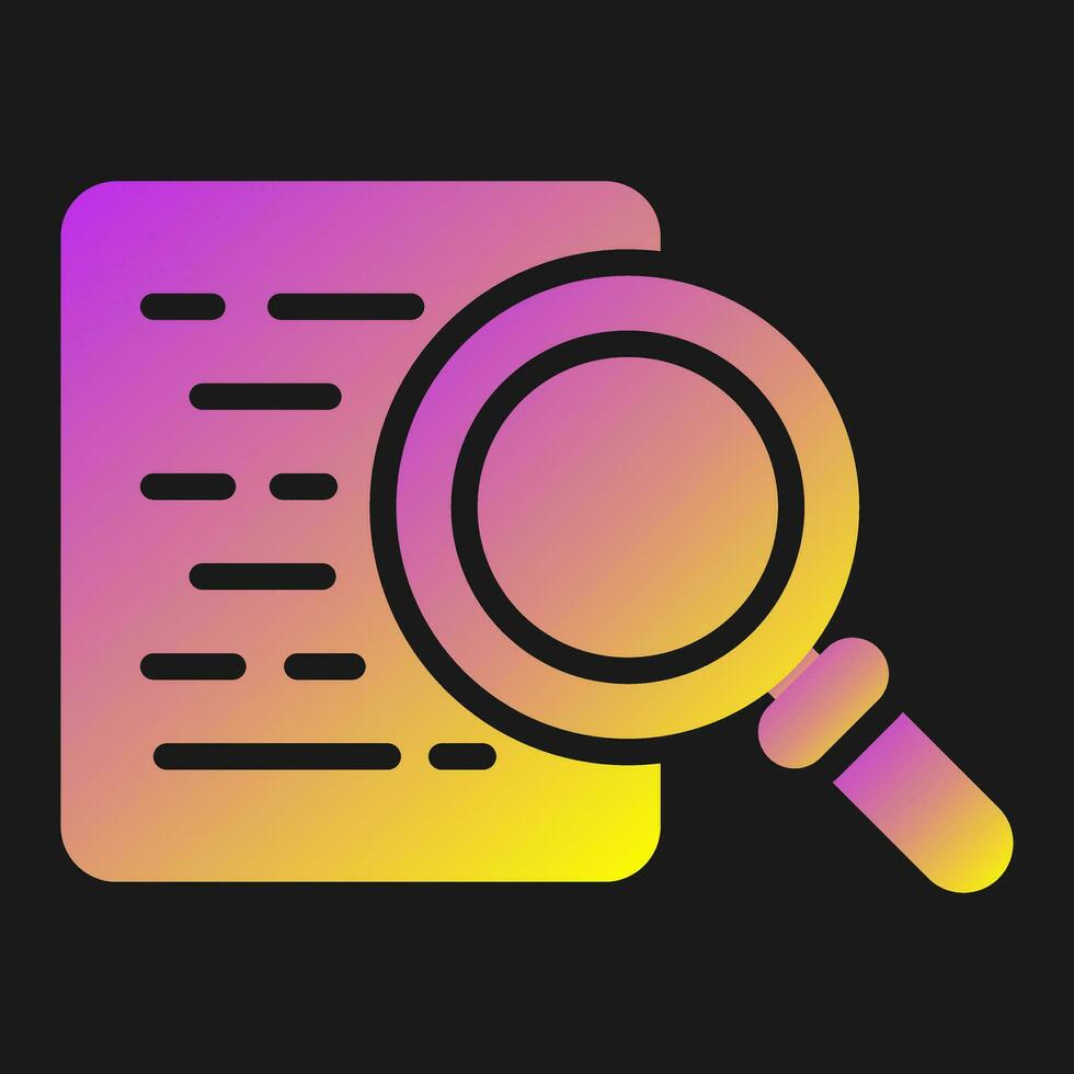 Document Search Vector Icon