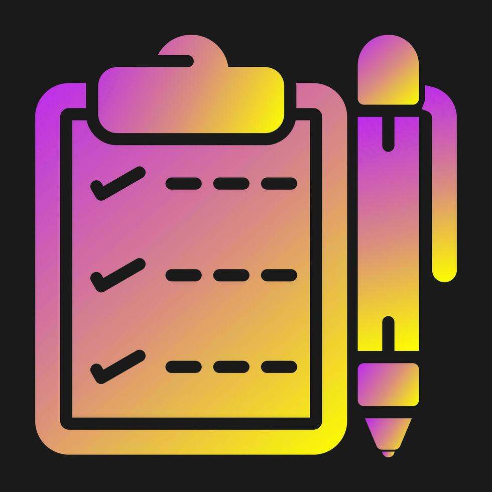 Notepad with pen Vector Icon
