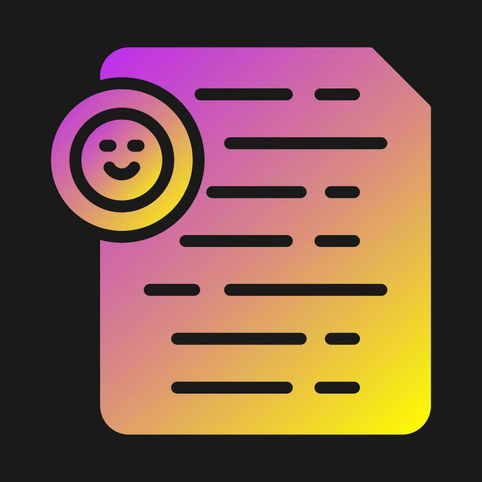 Document Insert Emoji Vector Icon