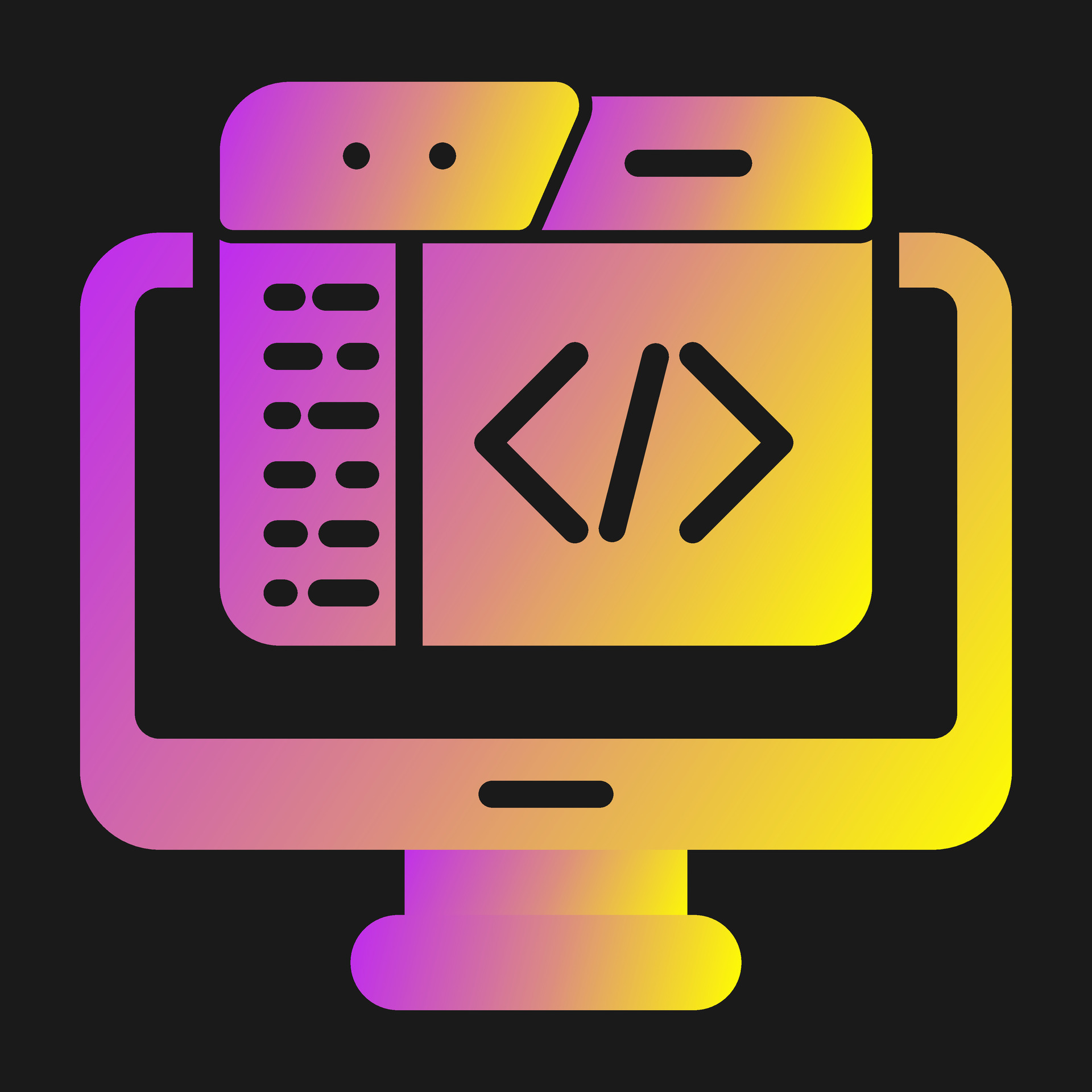 Code Editor Vector Icon 28159779 Vector Art at Vecteezy