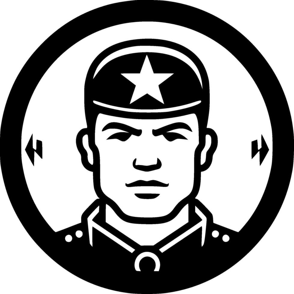 militar, minimalista y sencillo silueta - vector ilustración