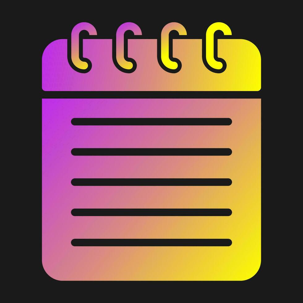 Notepad Vector Icon