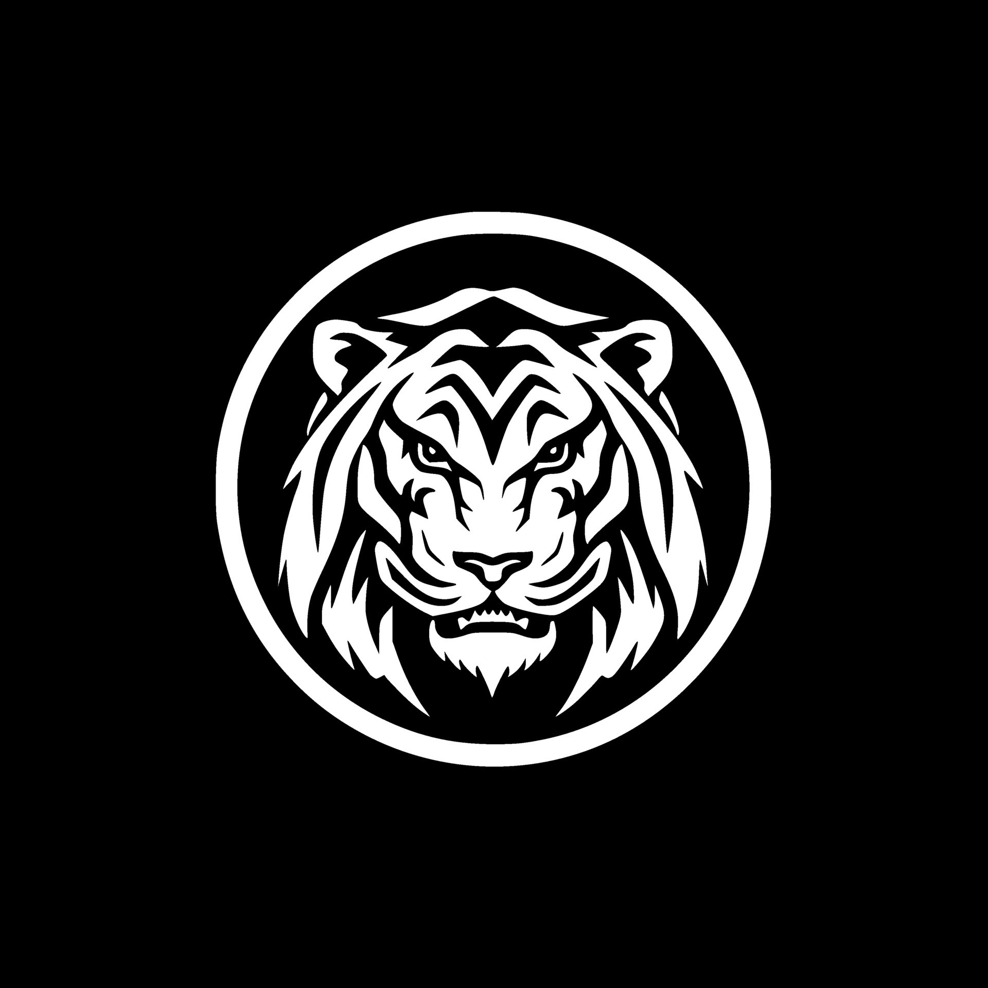 Tiger, Black and White Vector illustration 28160580 Vector Art at Vecteezy