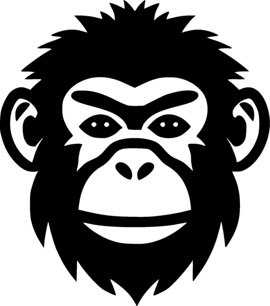 Monkey - Minimalist and Flat Logo - Vector illustration