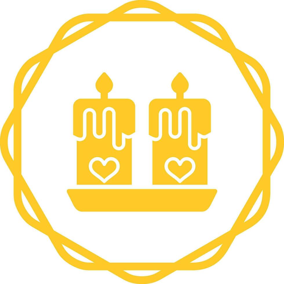 Love candles Vector Icon