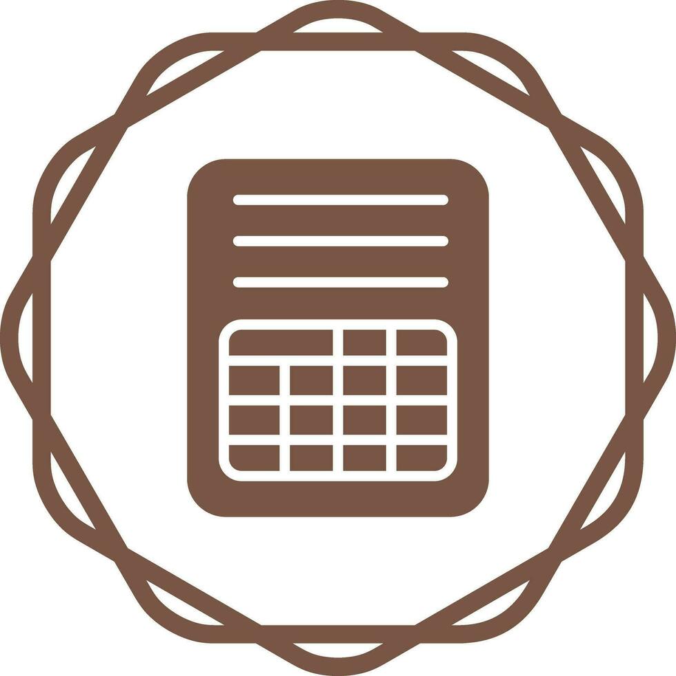 Spreadsheet Vector Icon