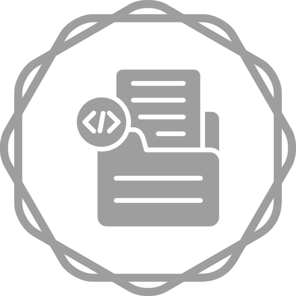 Document Insert Code Vector Icon