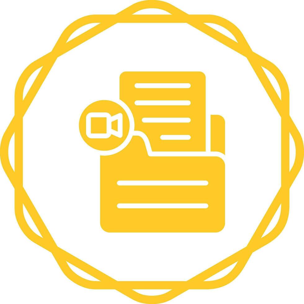 Document Insert Video Vector Icon