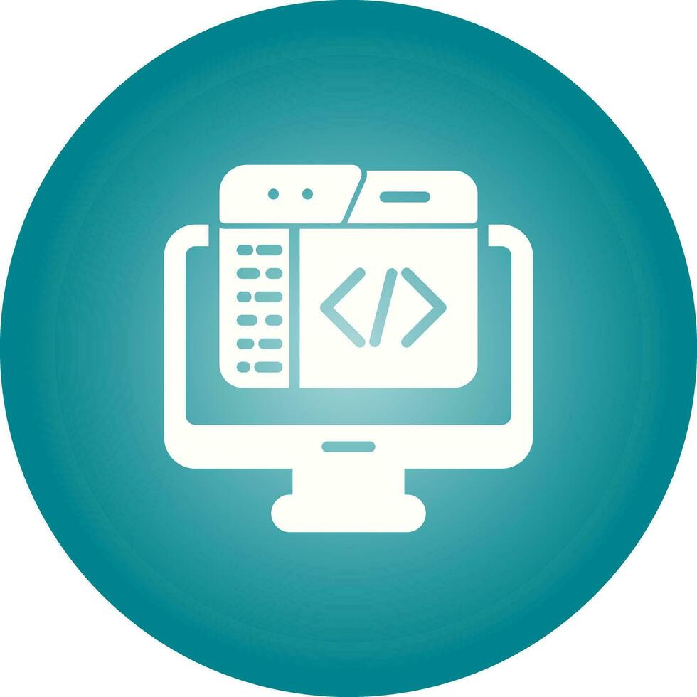 código editor vector icono