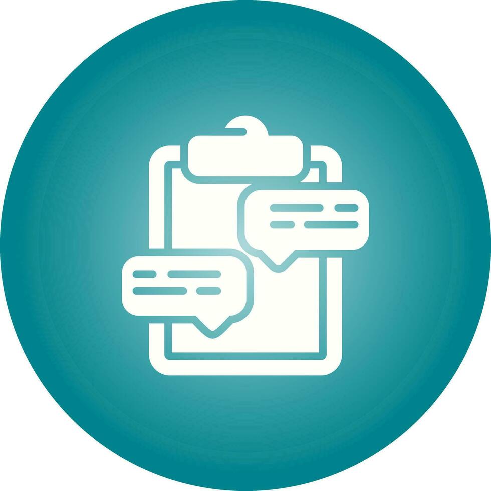 Clipboard with speech bubb Vector Icon