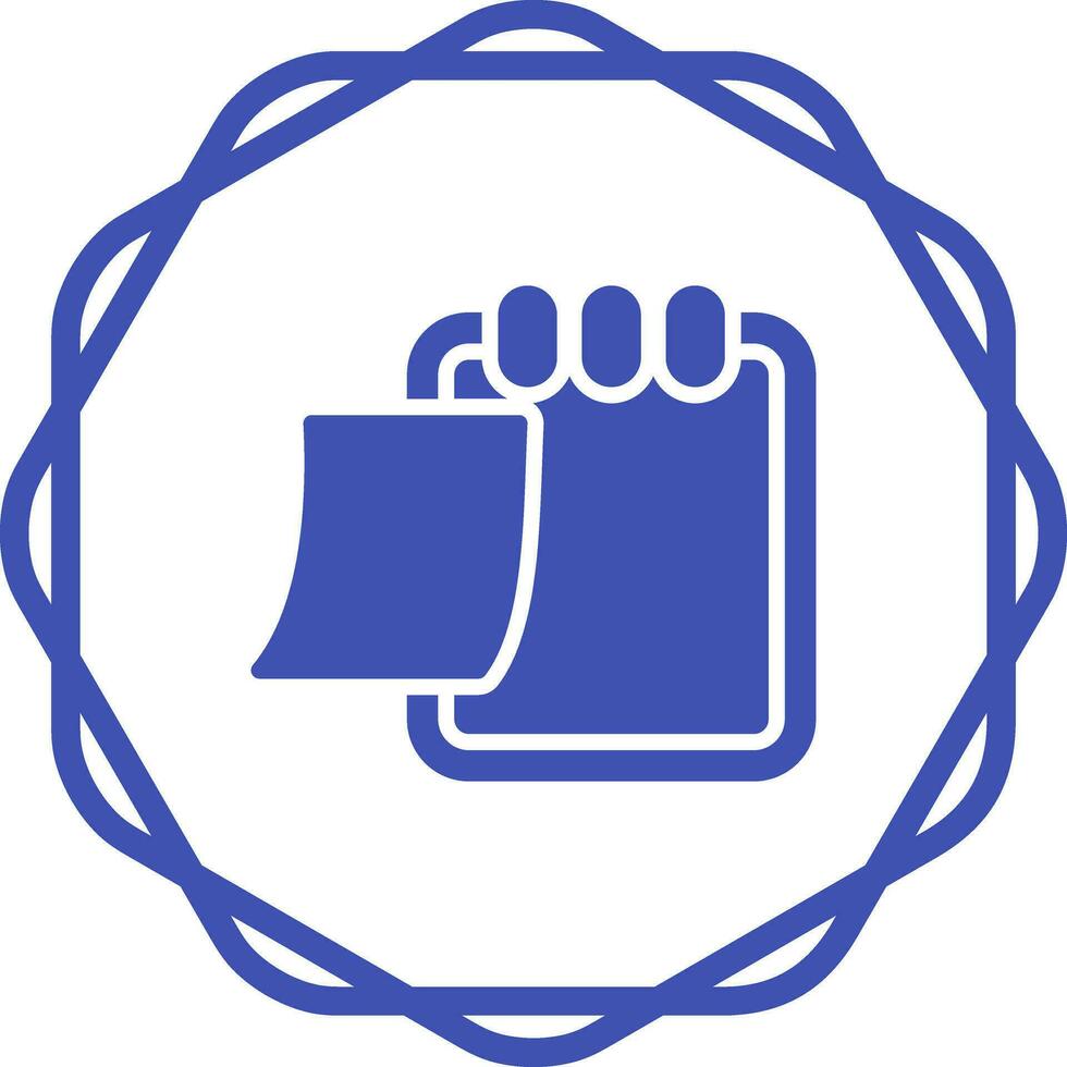 Writing pad with sticky no Vector Icon
