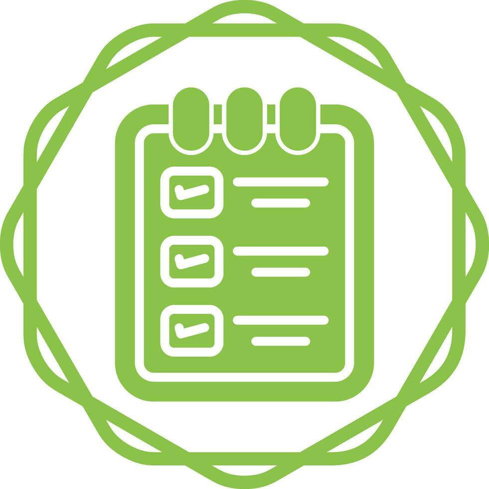 Memo pad with checklist Vector Icon