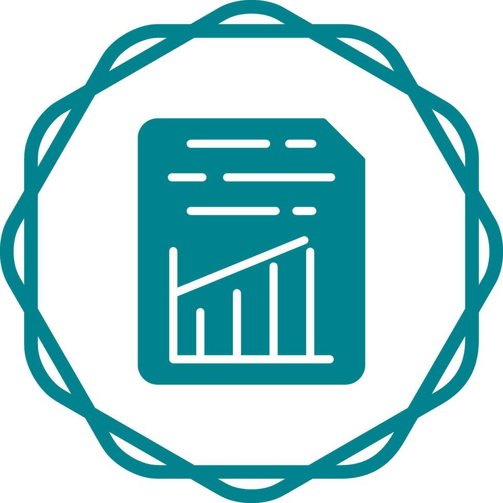 Document Insert Graph Vector Icon
