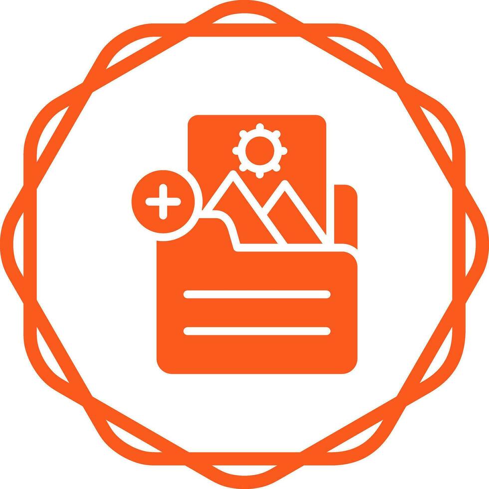 Document Insert Image Vector Icon