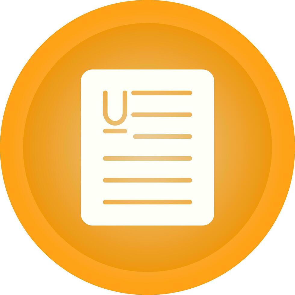 Document Underline Vector Icon