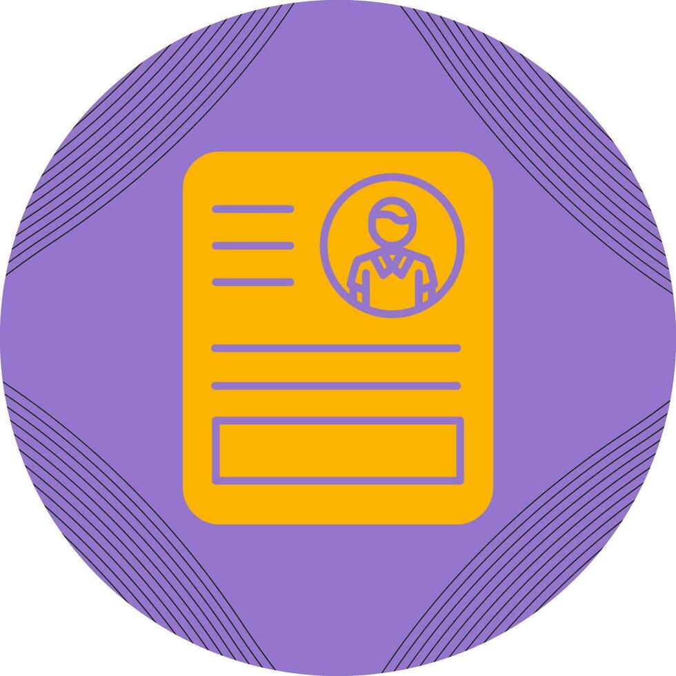 CV Vector Icon