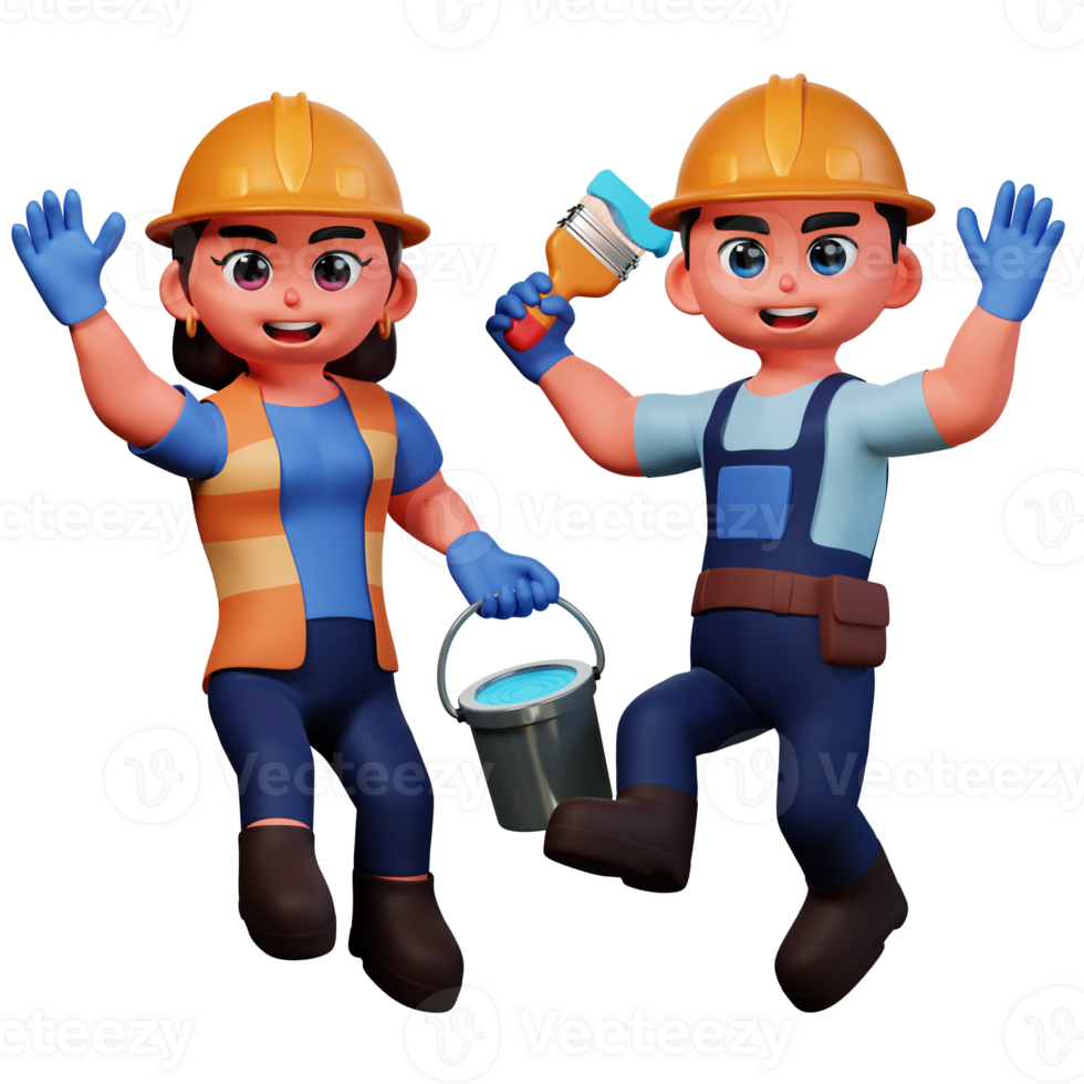 3D Character Illustration Labor Day png