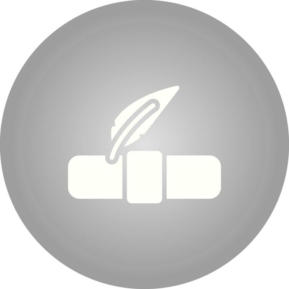 Quill pen with scroll Vector Icon