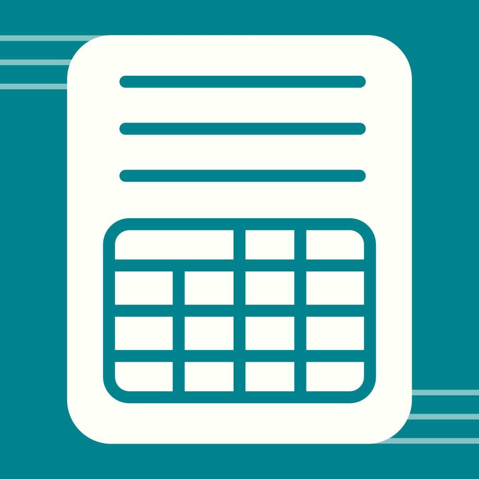 Spreadsheet Vector Icon