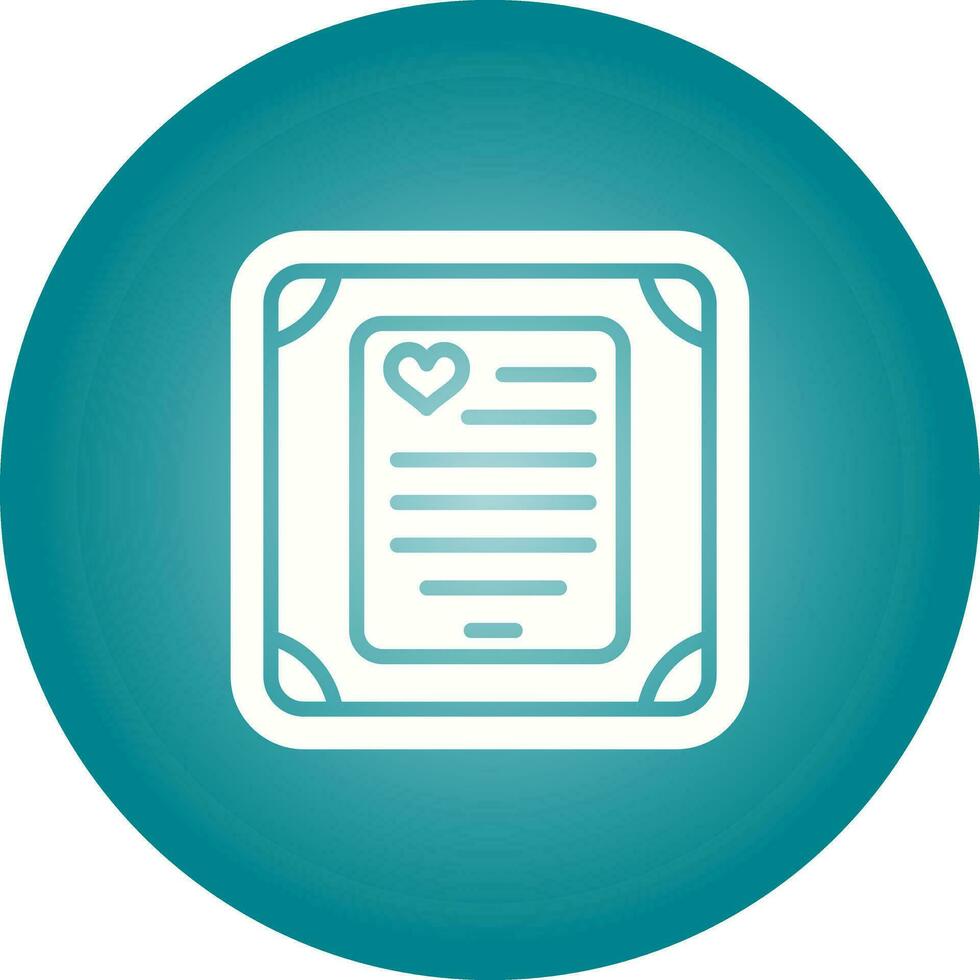 Love poem in a frame Vector Icon