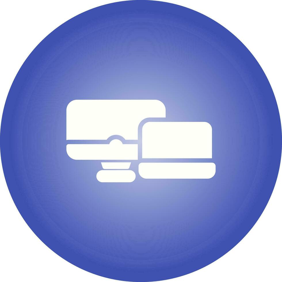 ordenador portátil con escritorio comput vector icono