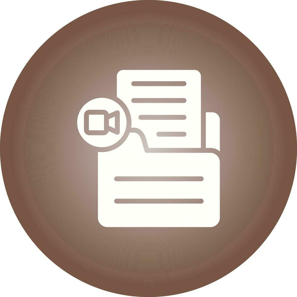 Document Insert Video Vector Icon