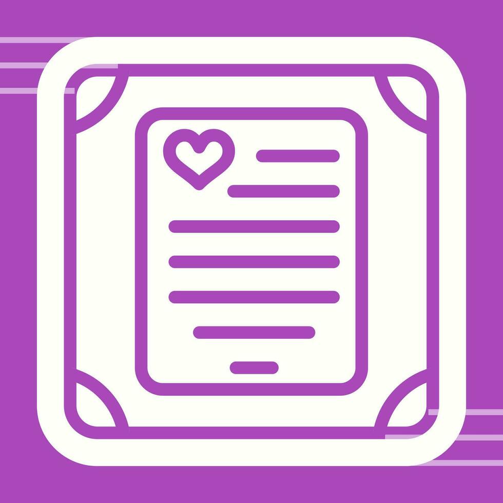Love poem in a frame Vector Icon
