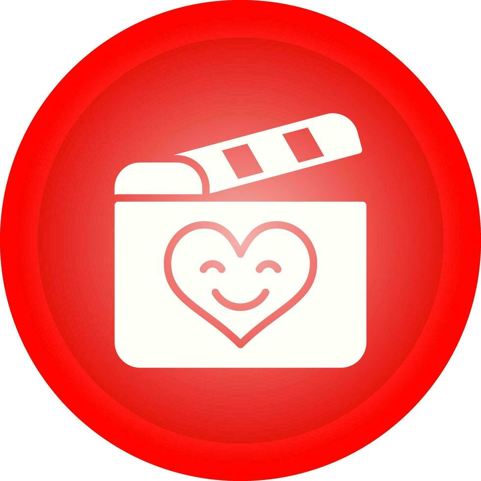 romántico comedia película vector icono