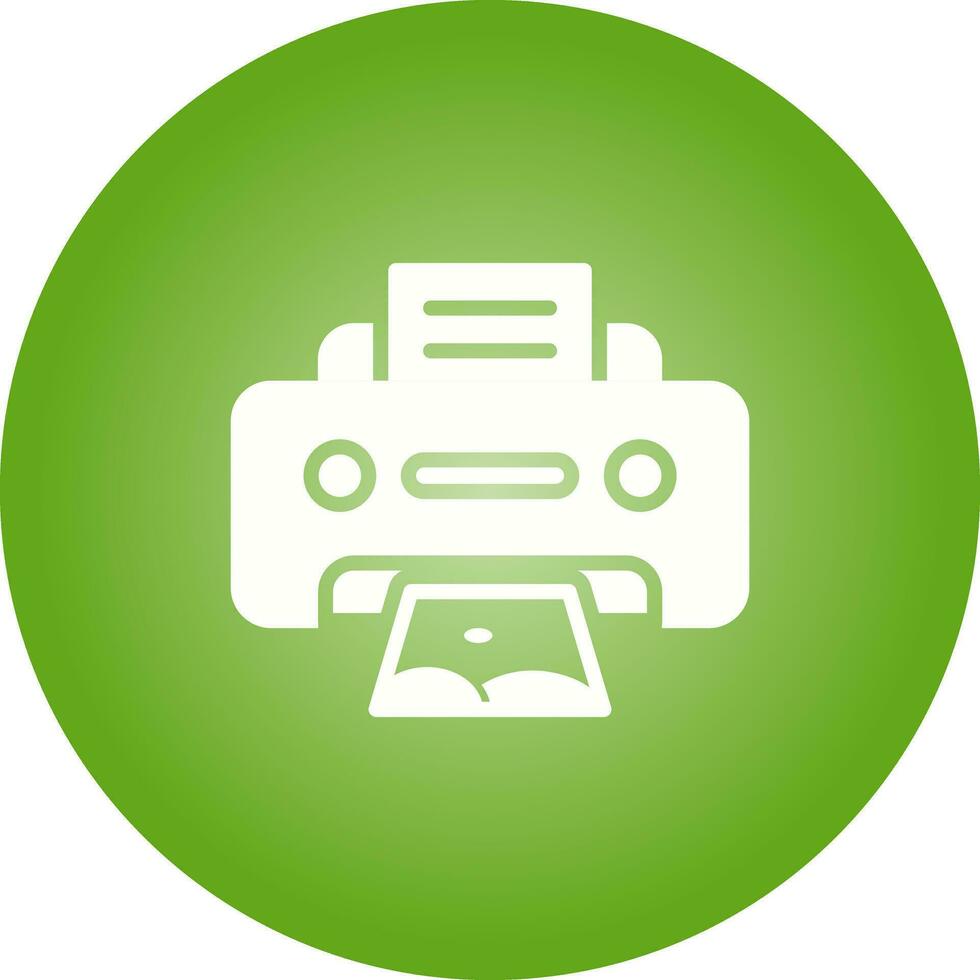 Photo Printer Vector Icon