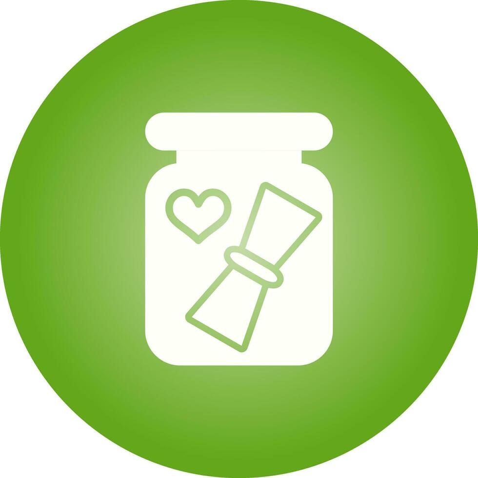 Love letter in a bottle Vector Icon