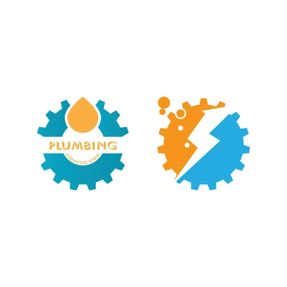 Plumbing logo vector design business template element design