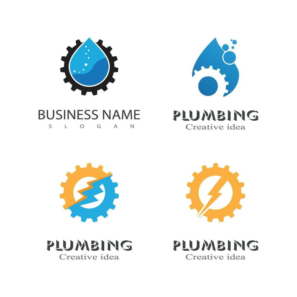 Plumbing logo vector design business template element design