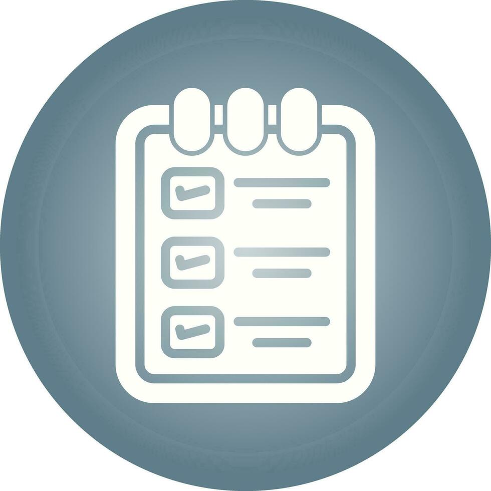 Memo pad with checklist Vector Icon