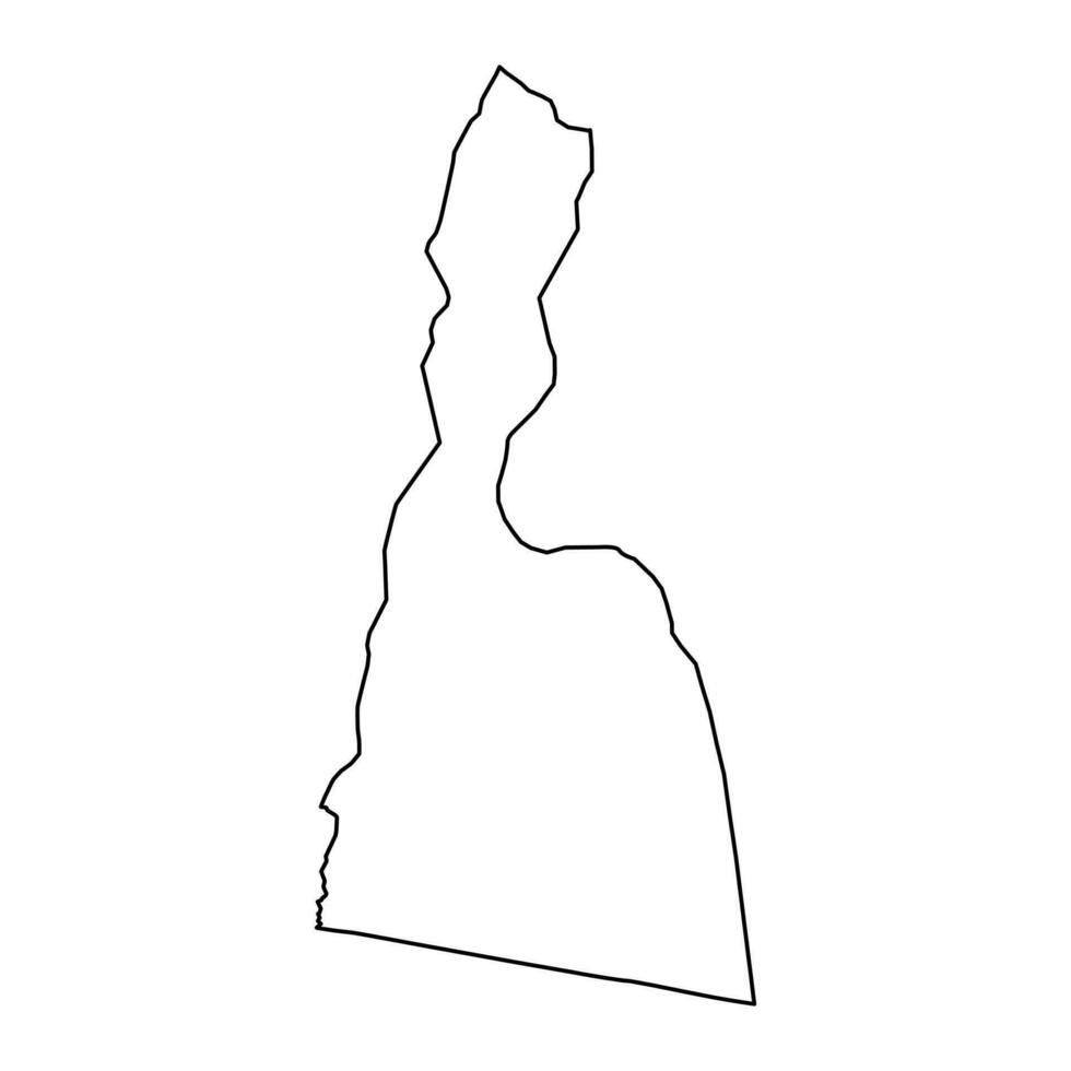 Aqaba governorate map, administrative division of Jordan. vector