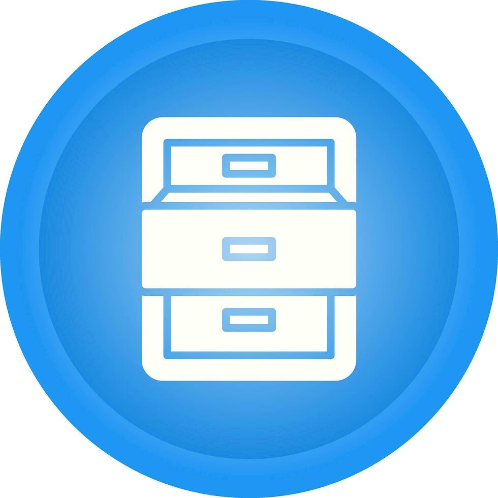 Filing cabinet with open door Vector Icon