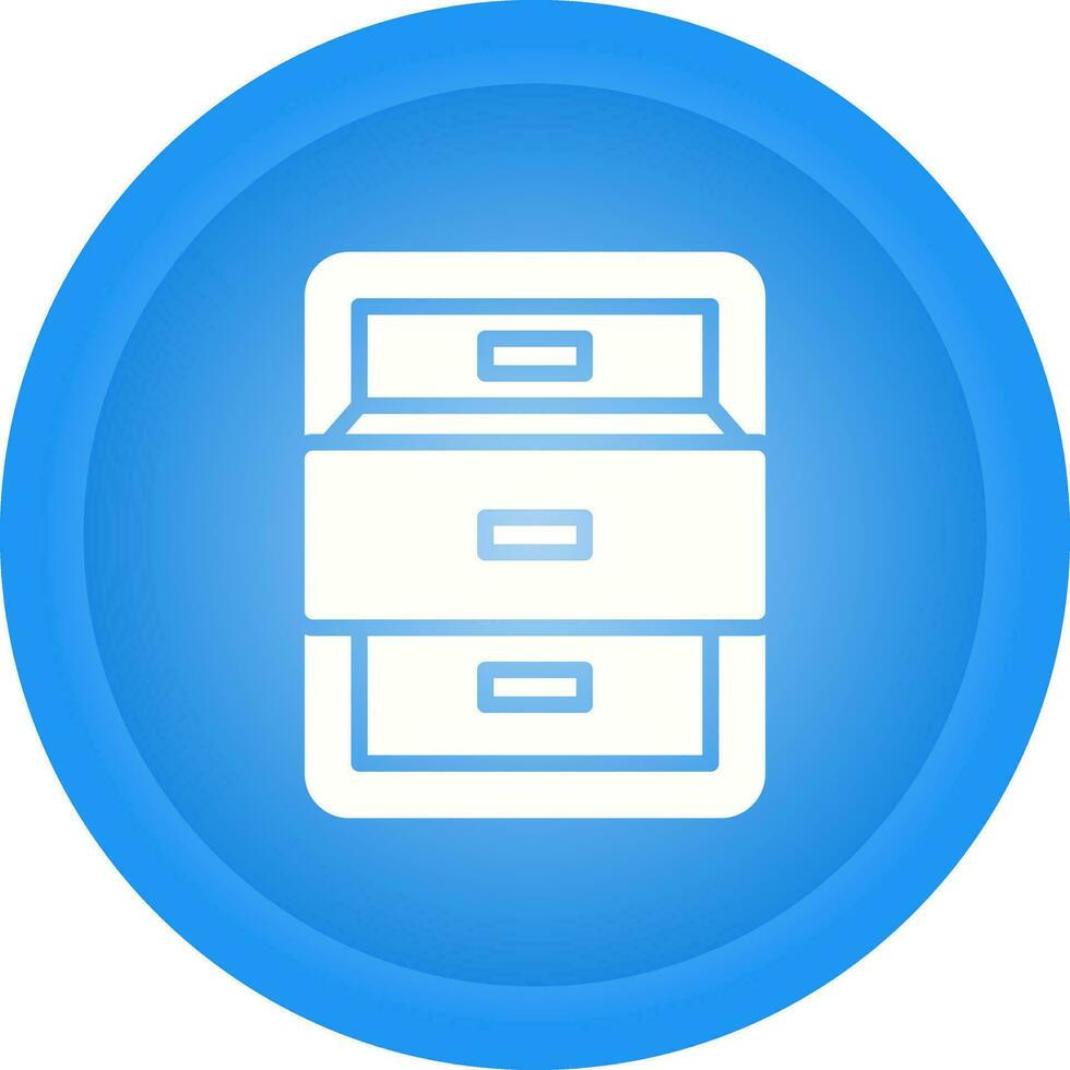 Filing cabinet with open door Vector Icon