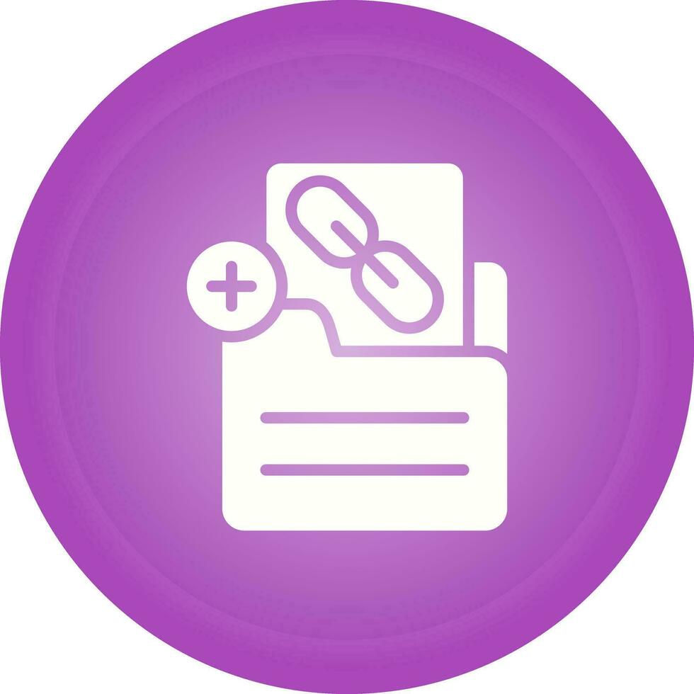 Document Insert Link Vector Icon