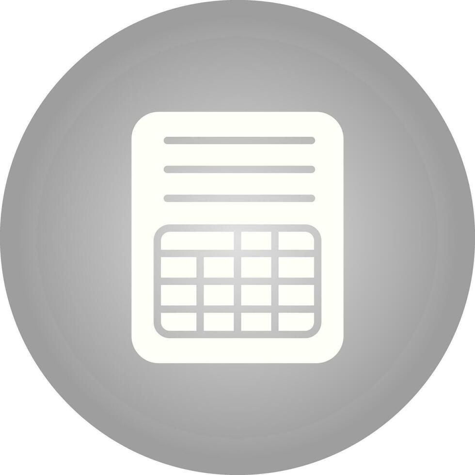 Spreadsheet Vector Icon