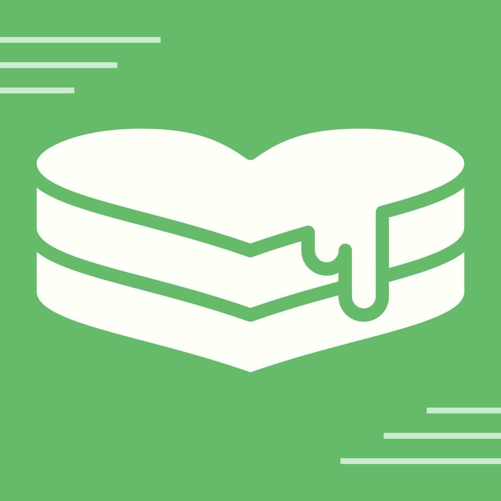 Heart-shaped cake Vector Icon