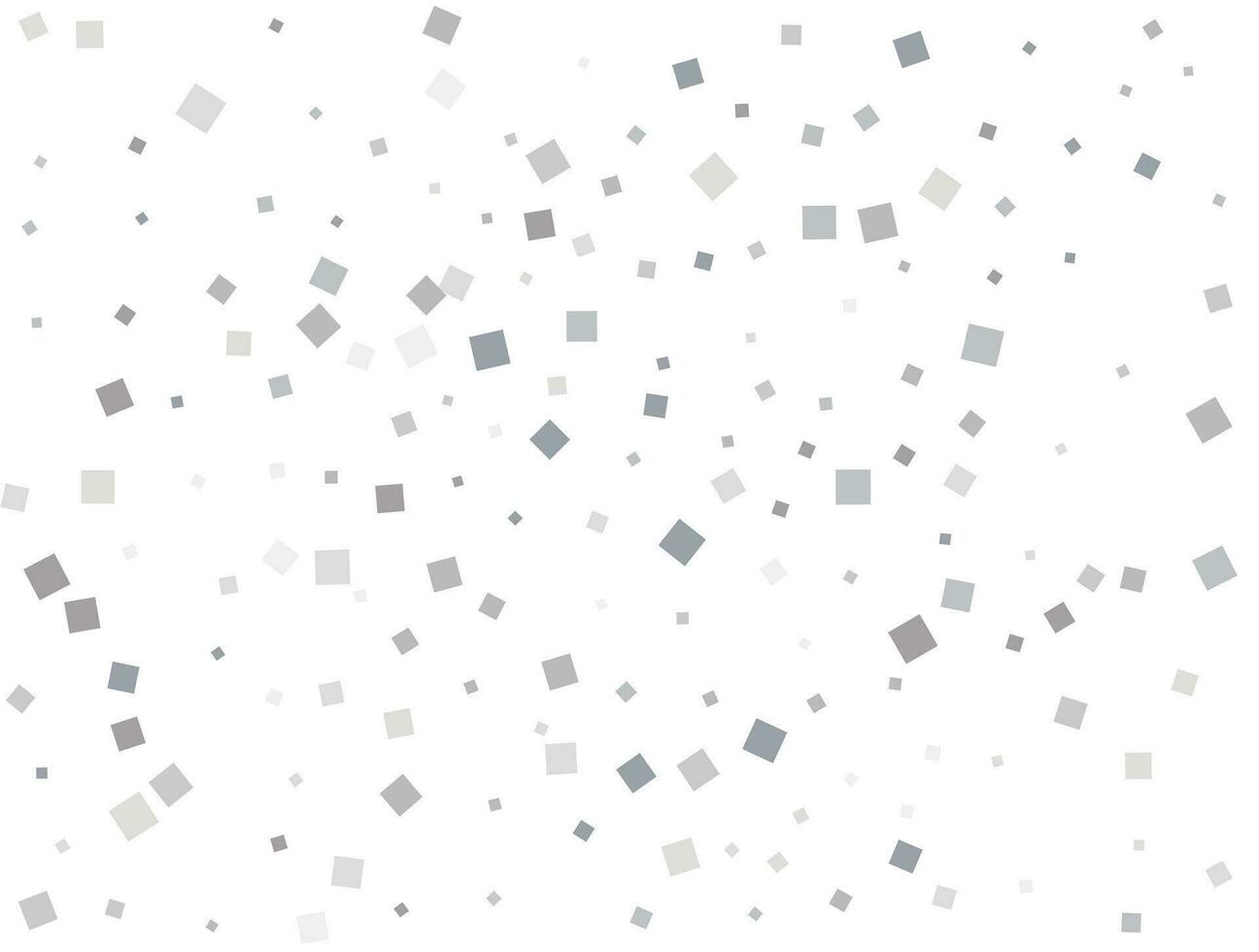 Silver square confetti. Vector illustration.