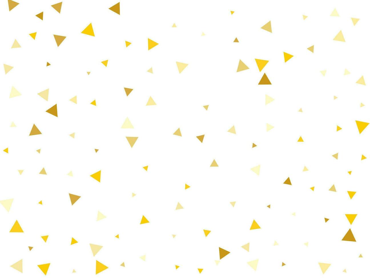 Golden Triangular Confetti. Vector illustration