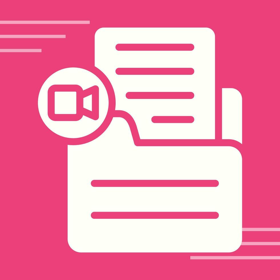 Document Insert Video Vector Icon