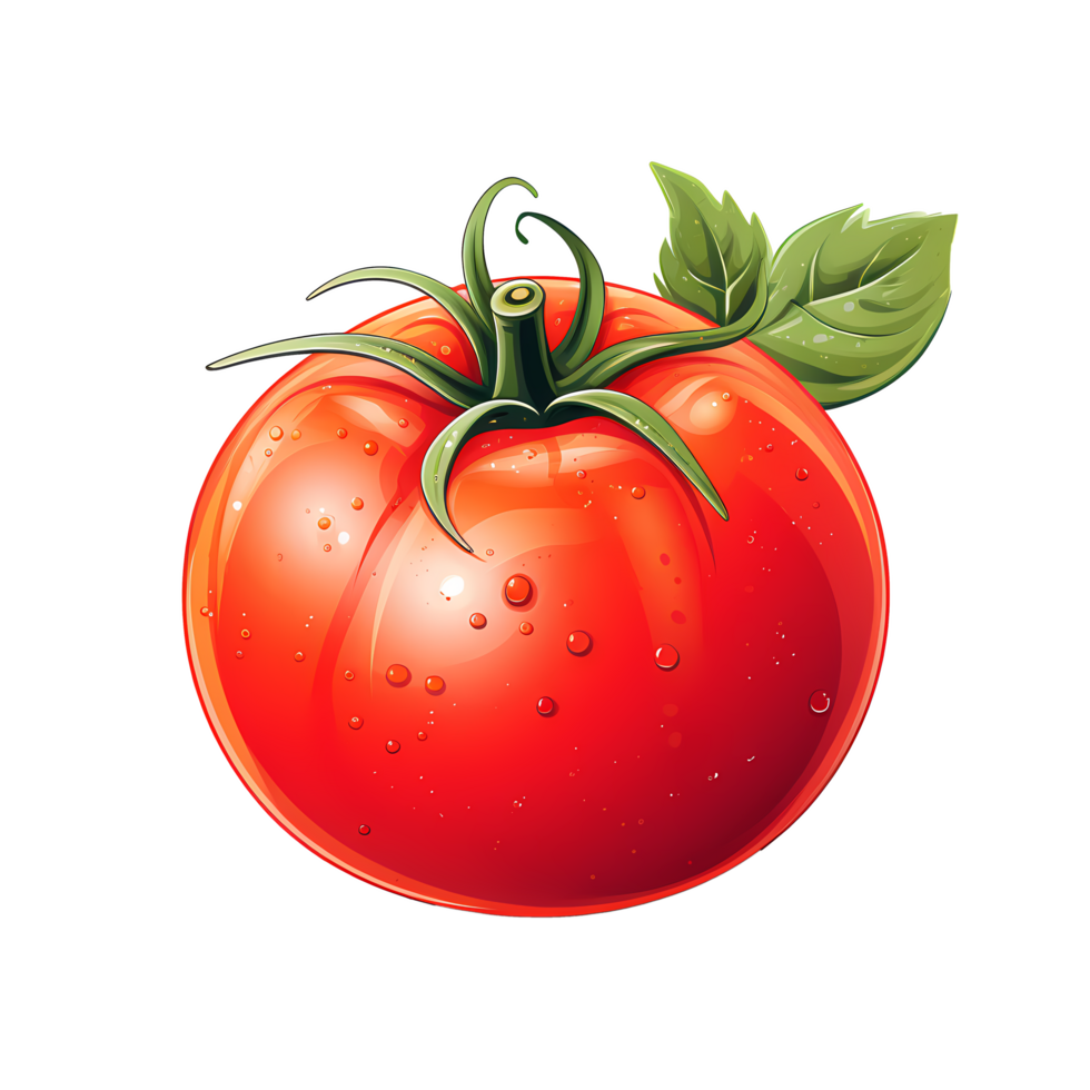 Decorative Tomato Illustration, Design Enhancements and Creative Use, ai generated png