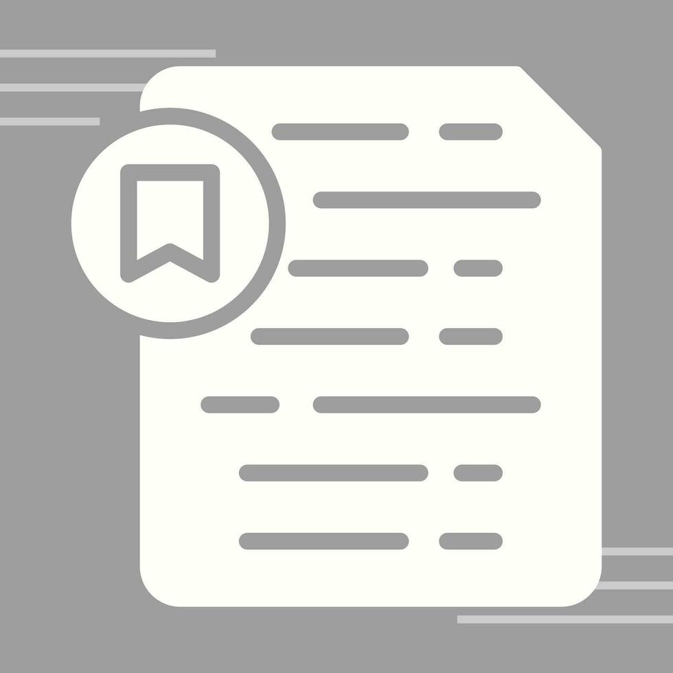 Document Insert Bookmark Vector Icon