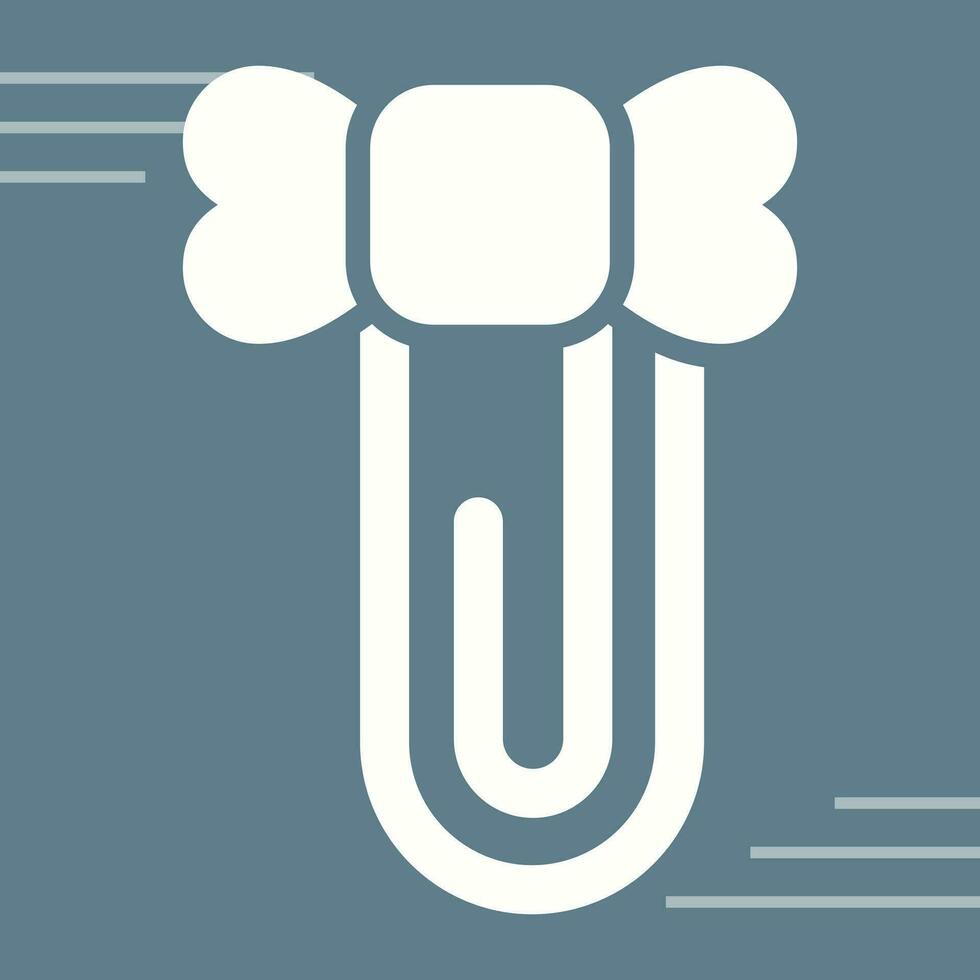 Paperclip with ribbon Vector Icon