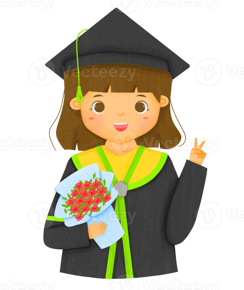 Graduation Illustration Character png