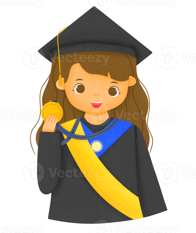 Graduation Illustration Character png