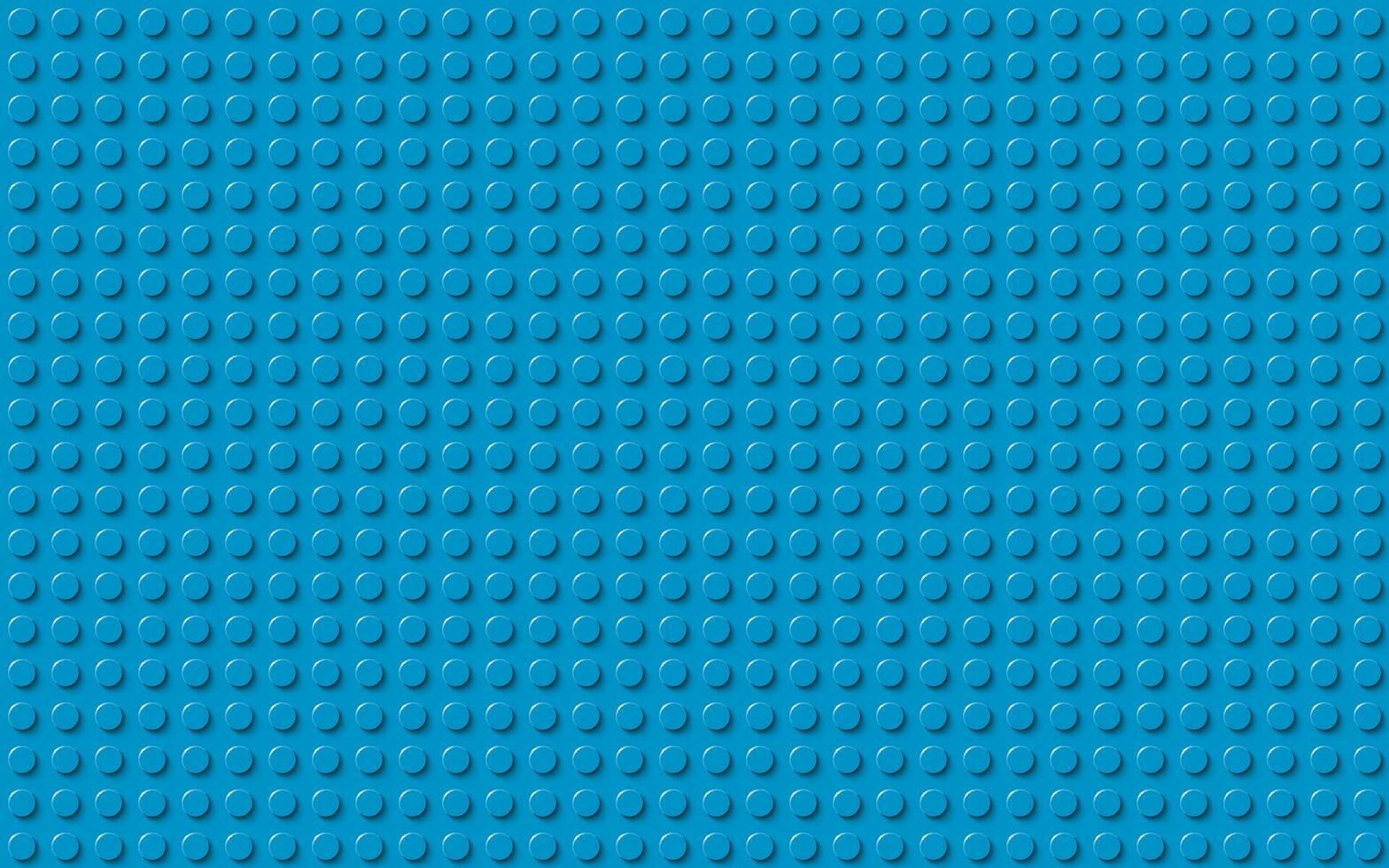 Blue plastic construction plate. Closeup plastic toy block. Abstract vector background. Seamless modern design