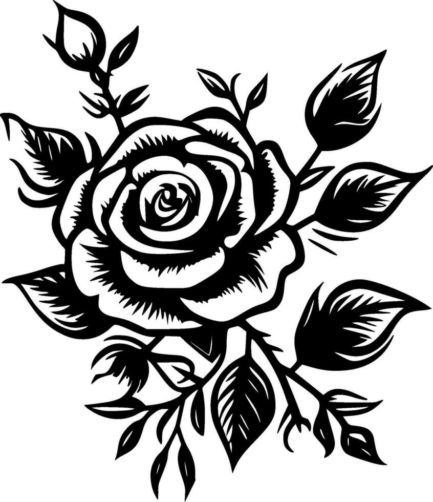 Roses - High Quality Vector Logo - Vector illustration ideal for T-shirt graphic