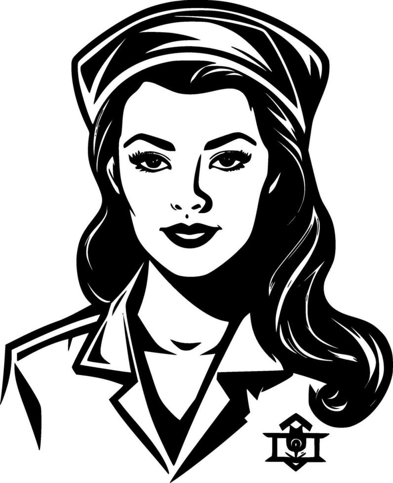 Nurse - High Quality Vector Logo - Vector illustration ideal for T-shirt graphic